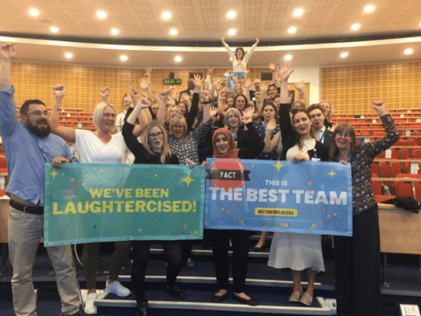 A giggle-worthy team-building activity